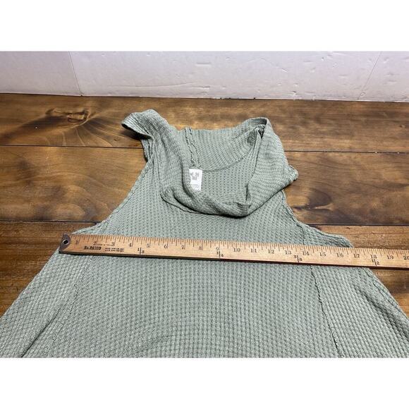 We The Free Cowl Neck Tank Top Sleeveless Waffle Knit Casual Comfy Sz S - Picture 7 of 10